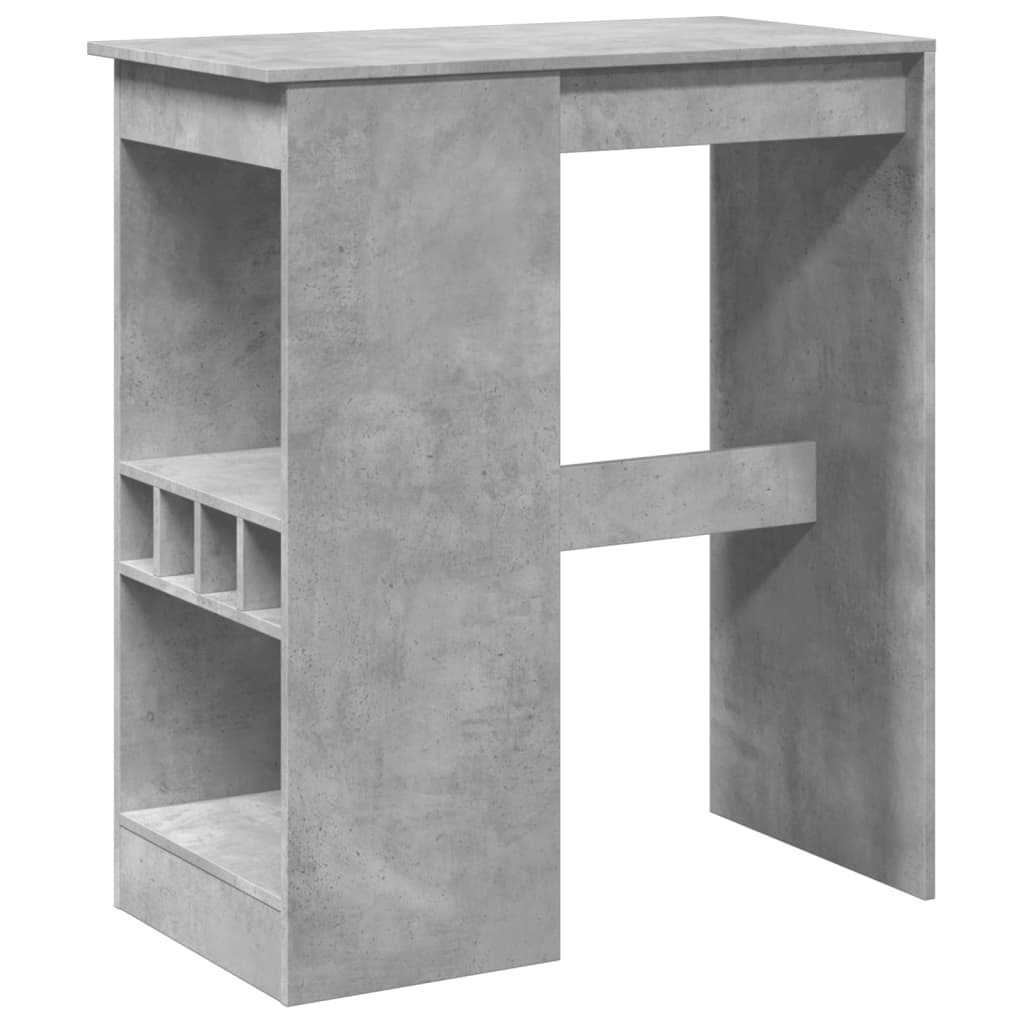 VidaXL Bartafel met rekken 90x47,5x103,5 cm bewerkt hout betongrijs