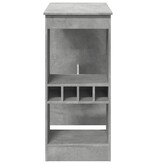 VidaXL Bartafel met rekken 90x47,5x103,5 cm bewerkt hout betongrijs