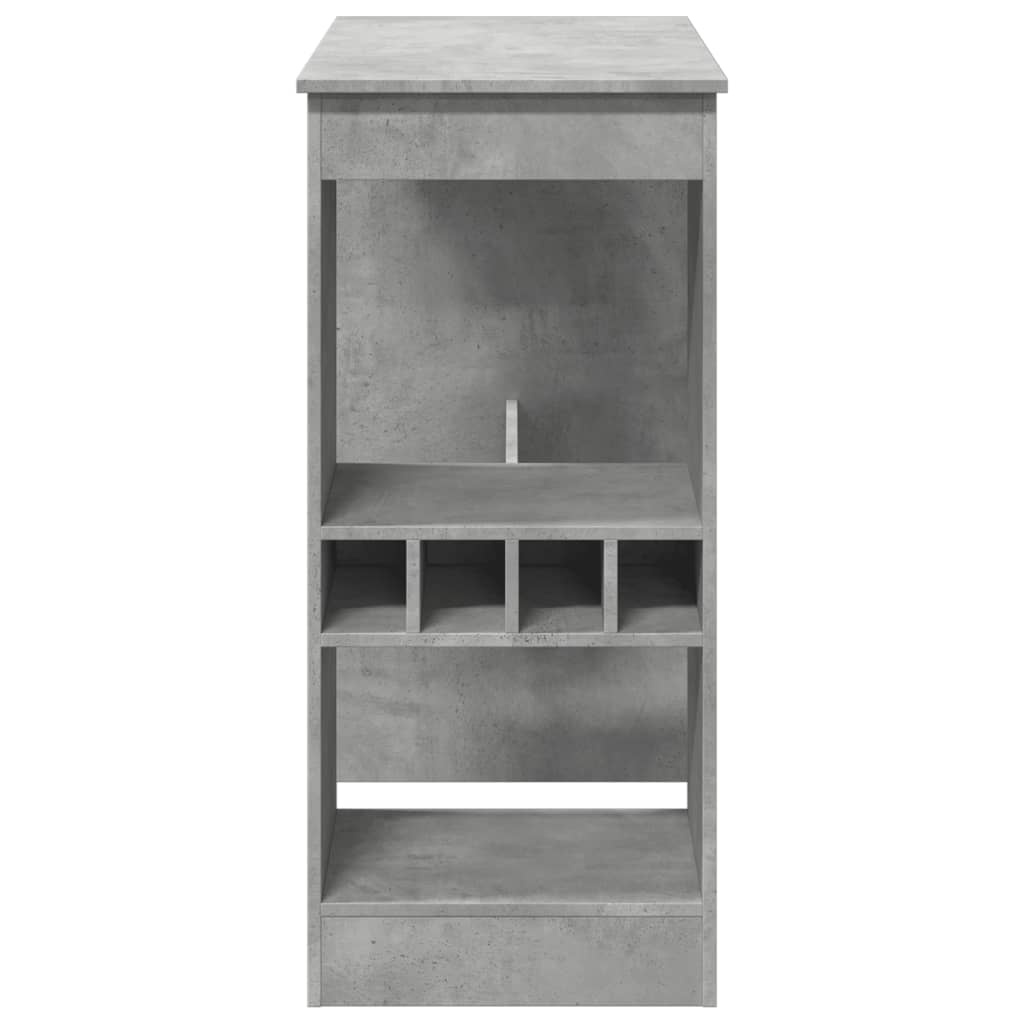 VidaXL Bartafel met rekken 90x47,5x103,5 cm bewerkt hout betongrijs