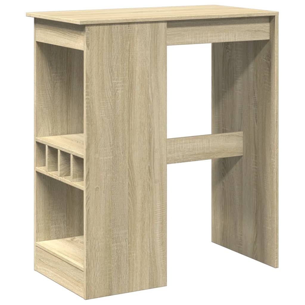 VidaXL Bartafel met rekken 90x47,5x103,5 cm bewerkt hout sonoma eiken