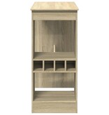 VidaXL Bartafel met rekken 90x47,5x103,5 cm bewerkt hout sonoma eiken