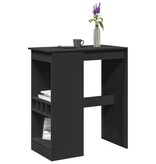 VidaXL Bartafel met rekken 90x47,5x103,5 cm bewerkt hout zwart