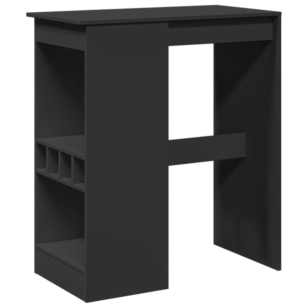VidaXL Bartafel met rekken 90x47,5x103,5 cm bewerkt hout zwart