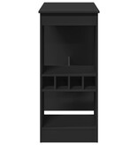 VidaXL Bartafel met rekken 90x47,5x103,5 cm bewerkt hout zwart