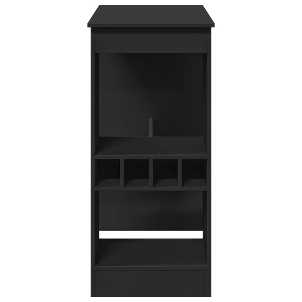 VidaXL Bartafel met rekken 90x47,5x103,5 cm bewerkt hout zwart