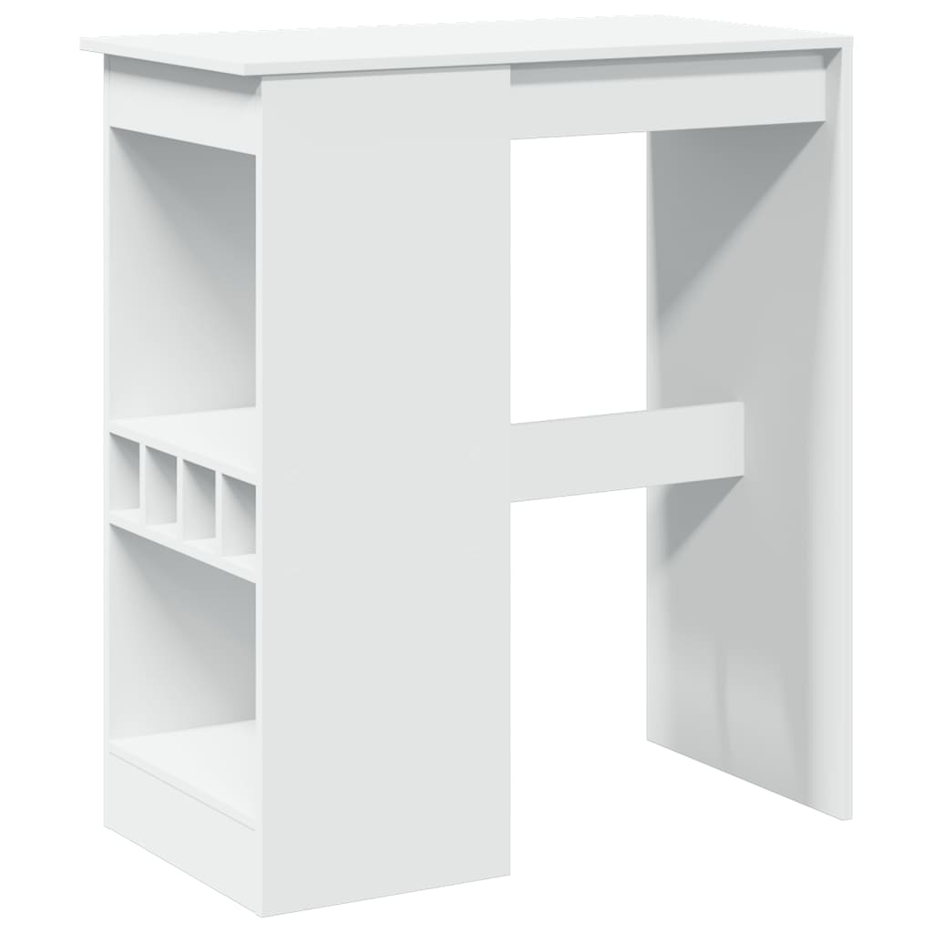 VidaXL Bartafel met rekken 90x47,5x103,5 cm bewerkt hout wit