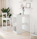 VidaXL Bartafel met rekken 90x47,5x103,5 cm bewerkt hout wit