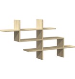 VidaXL Wandschap 124,5x18x60,5 cm bewerkt hout sonoma eikenkleurig