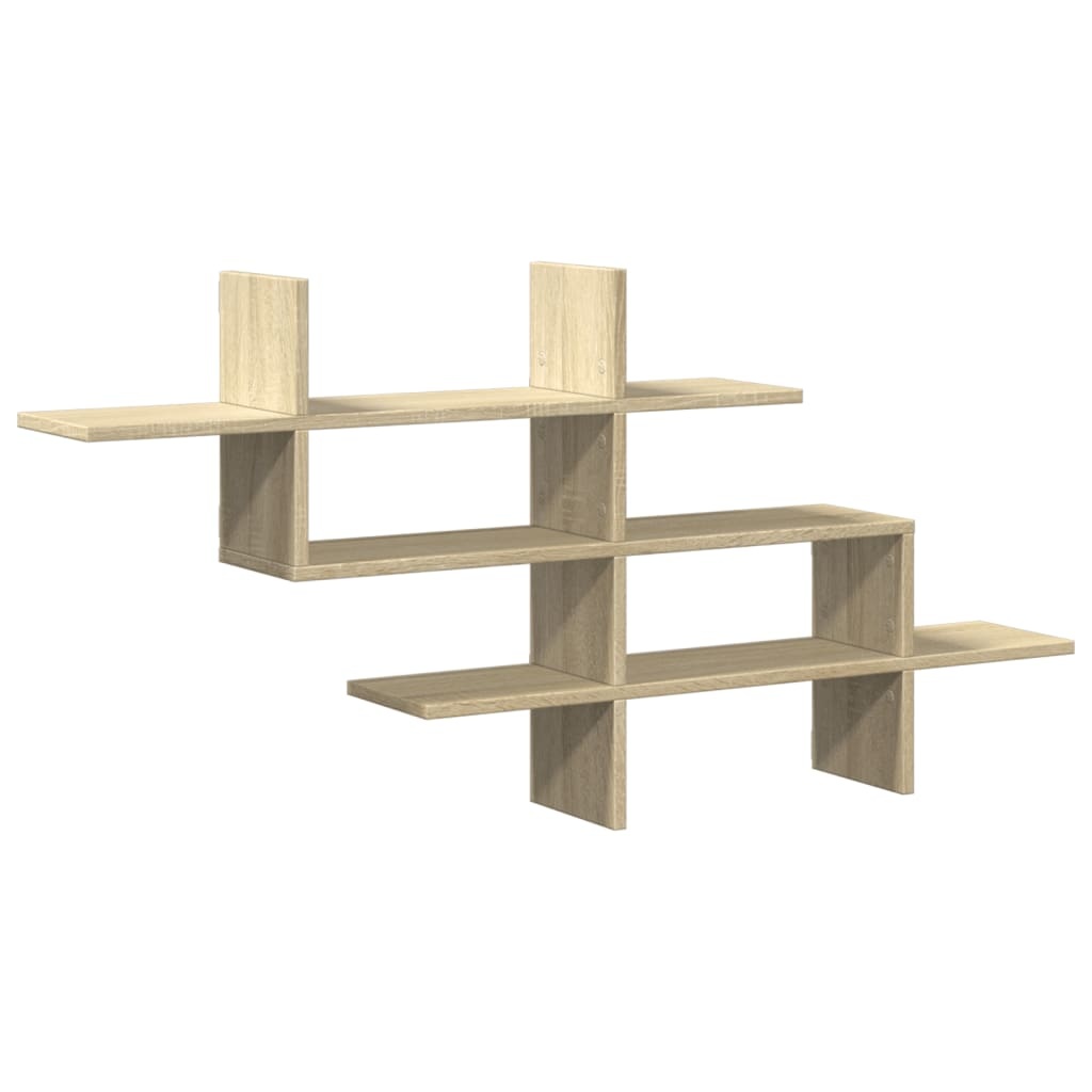 VidaXL Wandschap 124,5x18x60,5 cm bewerkt hout sonoma eikenkleurig