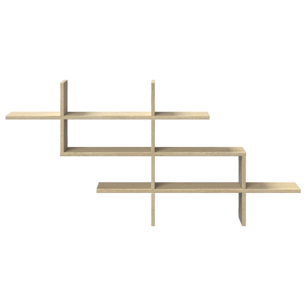 VidaXL Wandschap 124,5x18x60,5 cm bewerkt hout sonoma eikenkleurig