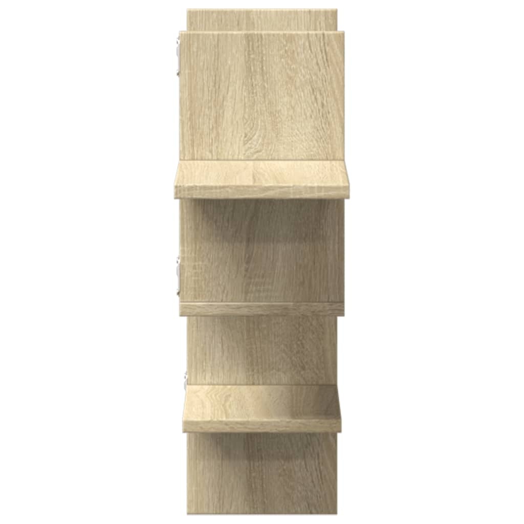 VidaXL Wandschap 124,5x18x60,5 cm bewerkt hout sonoma eikenkleurig