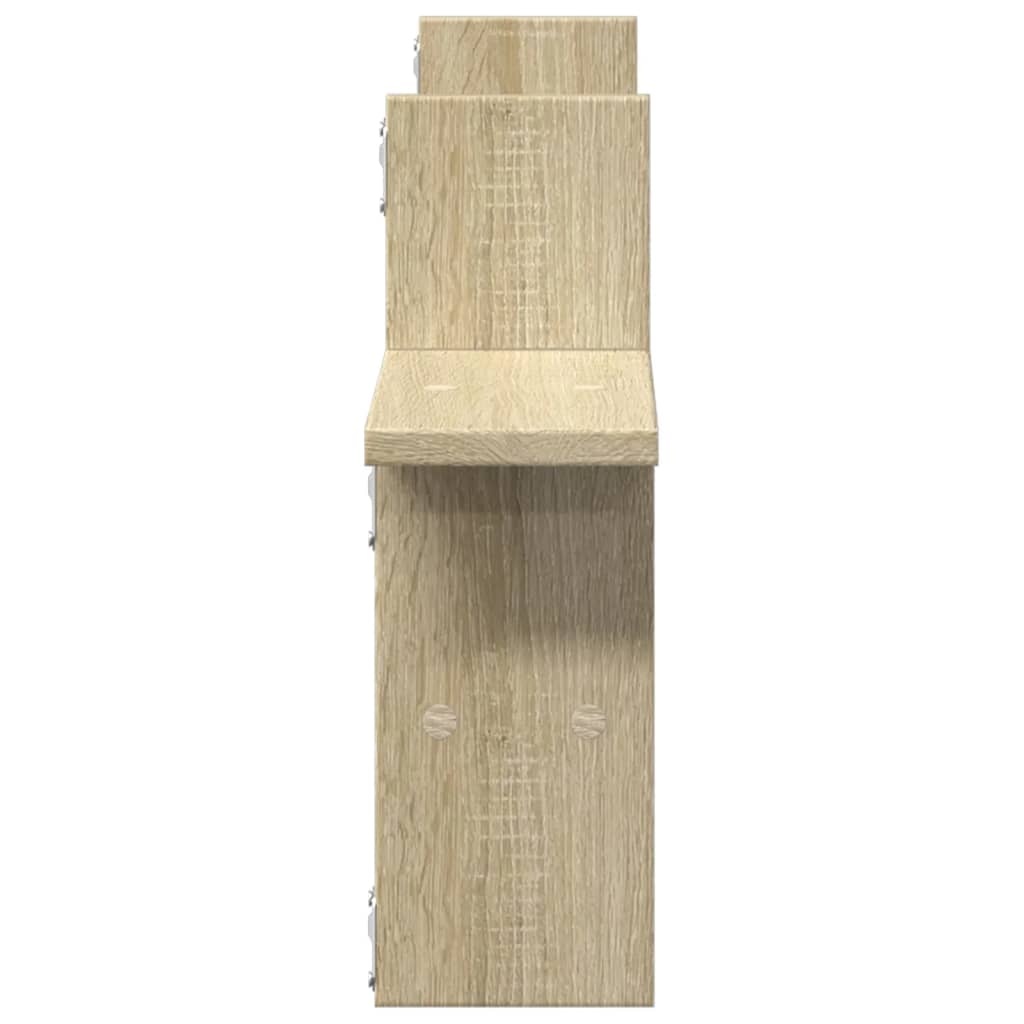 vidaXL Wandschappen 2 st 38x12x38 cm bewerkt hout sonoma eikenkleurig