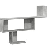VidaXL Wandschap 100x15x70 cm bewerkt hout betongrijs