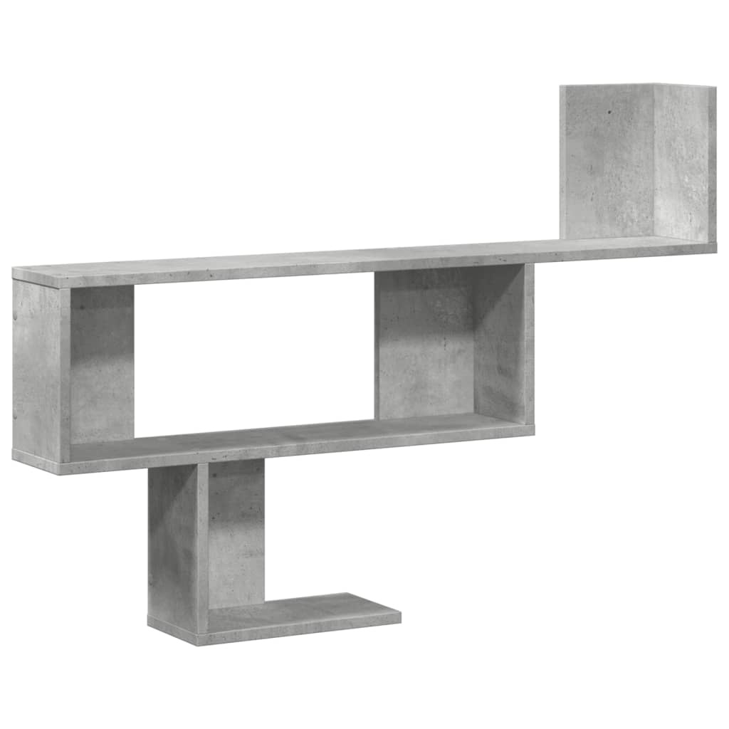 VidaXL Wandschap 100x15x70 cm bewerkt hout betongrijs