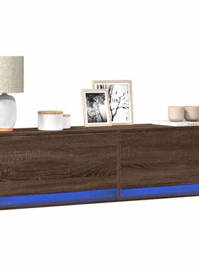 VidaXL Tv-wandmeubel met LED-verlichting 140x31x38 cm bruin eikenkleur