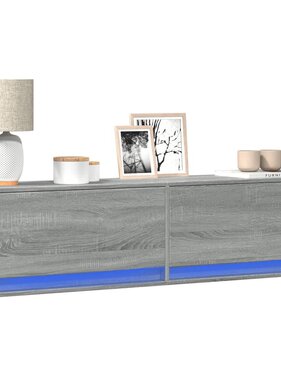 VidaXL Tv-wandmeubel met LED-verlichting 140x31x38 cm grijs sonoma