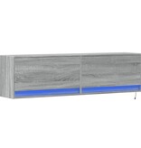 VidaXL Tv-wandmeubel met LED-verlichting 140x31x38 cm grijs sonoma