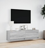 VidaXL Tv-wandmeubel met LED-verlichting 140x31x38 cm grijs sonoma