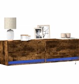 VidaXL Tv-wandmeubel met LED-verlichting 140x31x38 cm gerookt eiken