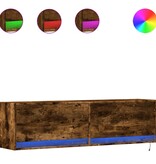 VidaXL Tv-wandmeubel met LED-verlichting 140x31x38 cm gerookt eiken