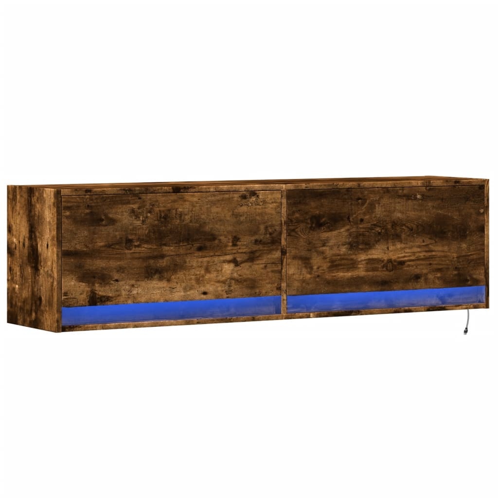 VidaXL Tv-wandmeubel met LED-verlichting 140x31x38 cm gerookt eiken
