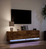 VidaXL Tv-wandmeubel met LED-verlichting 140x31x38 cm gerookt eiken
