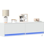 VidaXL Tv-wandmeubel met LED-verlichting 140x31x38 cm wit