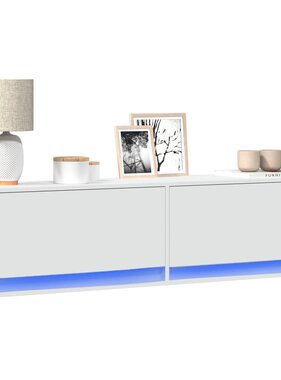 VidaXL Tv-wandmeubel met LED-verlichting 140x31x38 cm wit