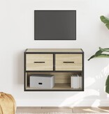 VidaXL Tv-meubel 60x31x39,5 cm bewerkt hout metaal sonoma eikenkleurig