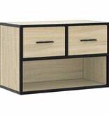 VidaXL Tv-meubel 60x31x39,5 cm bewerkt hout metaal sonoma eikenkleurig