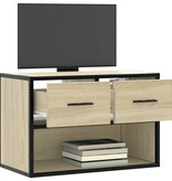 VidaXL Tv-meubel 60x31x39,5 cm bewerkt hout metaal sonoma eikenkleurig