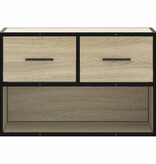 VidaXL Tv-meubel 60x31x39,5 cm bewerkt hout metaal sonoma eikenkleurig