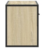 VidaXL Tv-meubel 60x31x39,5 cm bewerkt hout metaal sonoma eikenkleurig