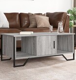 VidaXL Salontafel 100x51x40 cm bewerkt hout grijs sonoma