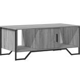 VidaXL Salontafel 100x51x40 cm bewerkt hout grijs sonoma
