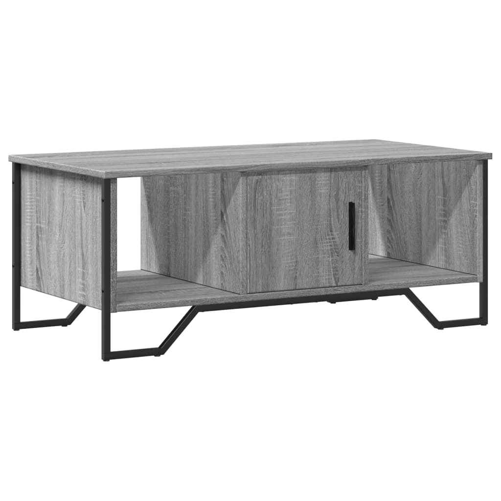 VidaXL Salontafel 100x51x40 cm bewerkt hout grijs sonoma