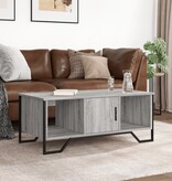 VidaXL Salontafel 100x51x40 cm bewerkt hout grijs sonoma