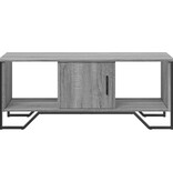 VidaXL Salontafel 100x51x40 cm bewerkt hout grijs sonoma