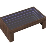 VidaXL Salontafel met Infinity LED 90x50x30 cm bruin eikenkleurig
