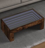 VidaXL Salontafel met Infinity LED 90x50x30 cm gerookt eikenkleurig