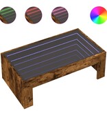 VidaXL Salontafel met Infinity LED 90x50x30 cm gerookt eikenkleurig