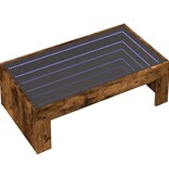 VidaXL Salontafel met Infinity LED 90x50x30 cm gerookt eikenkleurig