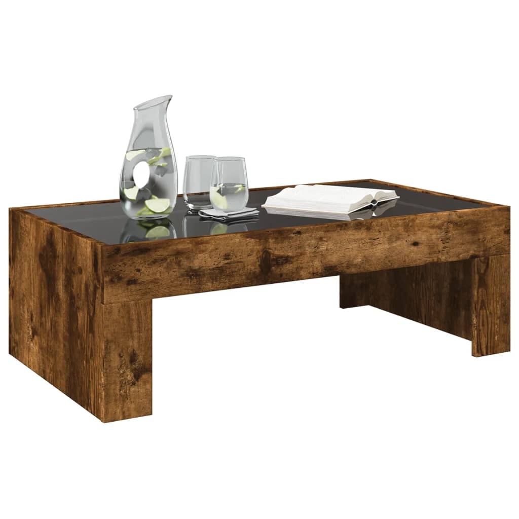VidaXL Salontafel met Infinity LED 90x50x30 cm gerookt eikenkleurig
