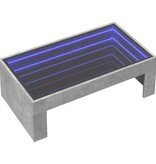 VidaXL Salontafel met Infinity LED 90x50x30 cm betongrijs