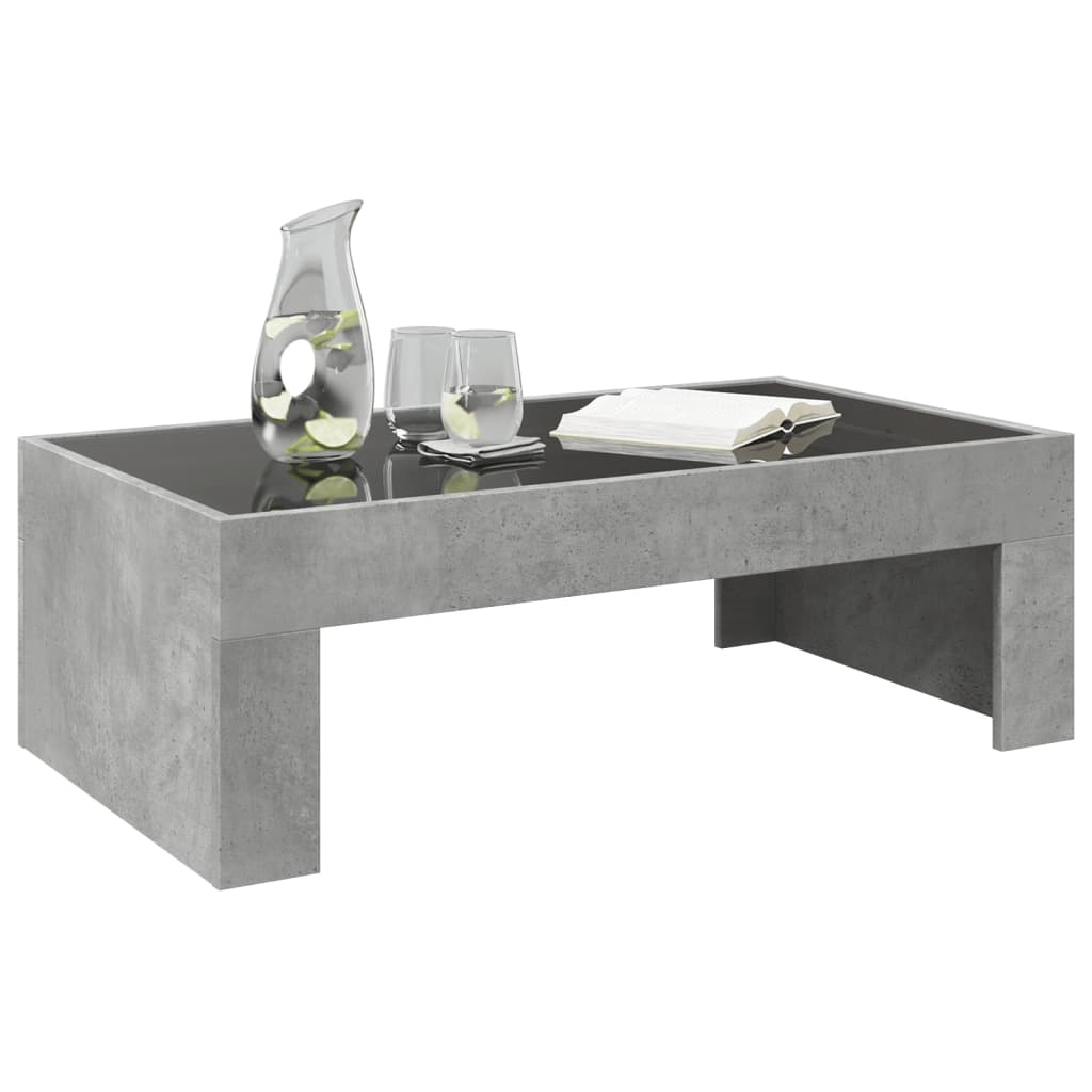 VidaXL Salontafel met Infinity LED 90x50x30 cm betongrijs