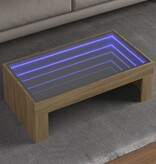 VidaXL Salontafel met Infinity LED 90x50x30 cm sonoma eikenkleurig