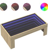 VidaXL Salontafel met Infinity LED 90x50x30 cm sonoma eikenkleurig