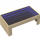VidaXL Salontafel met Infinity LED 90x50x30 cm sonoma eikenkleurig