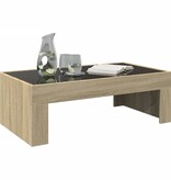 VidaXL Salontafel met Infinity LED 90x50x30 cm sonoma eikenkleurig