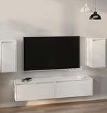 VidaXL Wandkasten 2 st 30x30x60 cm massief grenenhout wit